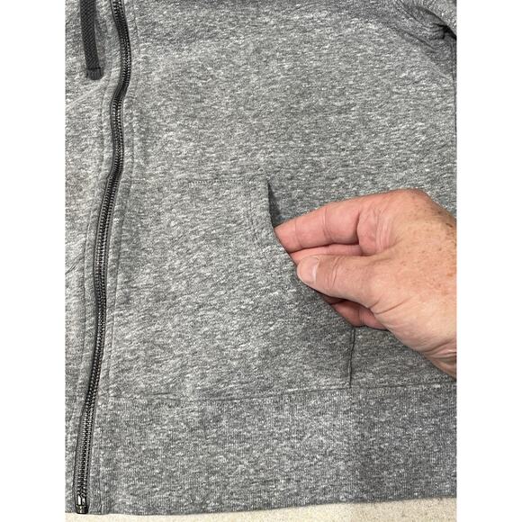 Madewell Full-Zip Hoodie Sweatshirt Women’s Size Large Gray Cozy Loungewear - Picture 9 of 13